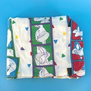 90s Looney Tunes toddler bed fitted sheet 1990s vintage